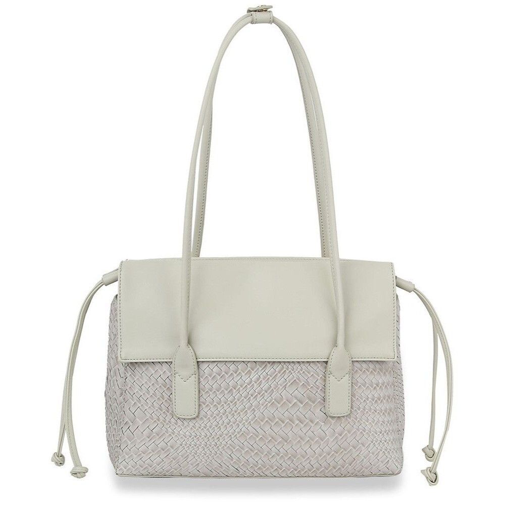 Women's Casual Classics Woven Embossed Shoulder Bag Handbag - Picture 2 of 2